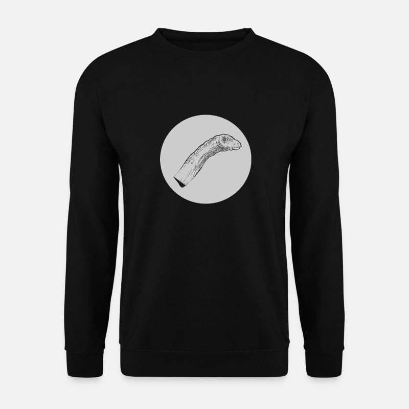 Langhals Dino Dinosaurier Saurier - Unisex Pullover - Schwarz