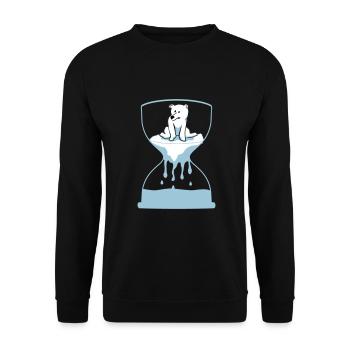 Polar bear - Unisex Sweatshirt - black - Front - Alina (178cm) & Michal (187cm)