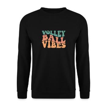 Ambiance de volleyball - Sweat-shirt Unisexe - noir - Devant - Alina (178cm) & Michal (187cm)