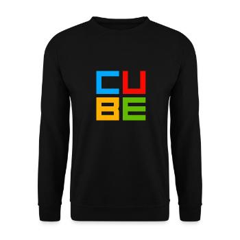 CUBE - Sweat-shirt Unisexe - noir - Devant - Alina (178cm) & Michal (187cm)