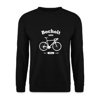 Fahrrad Bocholt - Unisex Pullover - Schwarz - Vorne - Alina (178cm) & Michal (187cm)