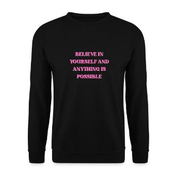Croire - Sweat-shirt Unisexe - noir - Devant - Alina (178cm) & Michal (187cm)