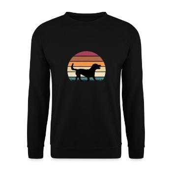 Alpine Dachsbracke Vintage Premium - Sweat-shirt Unisexe - noir - Devant - Alina (178cm) & Michal (187cm)