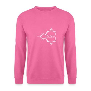 Fractal Matheformel Mandelbrot Pomme mâle blanc - Sweat-shirt Unisexe - rose - Devant