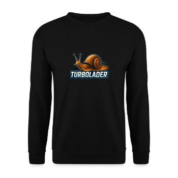 schnecke turbolader - Unisex Pullover - Schwarz - Vorne - Alina (178cm) & Michal (187cm)