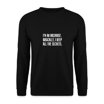 I'm An Archivist - Unisex Sweatshirt - black - Front - Alina (178cm) & Michal (187cm)