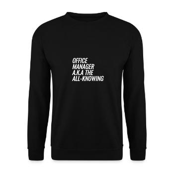 Gestionnaire de bureau - Sweat-shirt Unisexe - noir - Devant - Alina (178cm) & Michal (187cm)