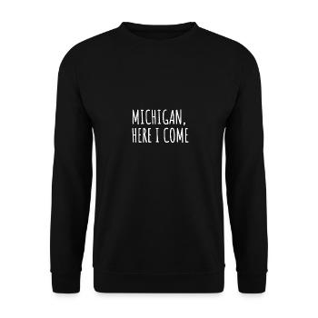 Michigan - Unisex Sweatshirt - black - Front - Alina (178cm) & Michal (187cm)