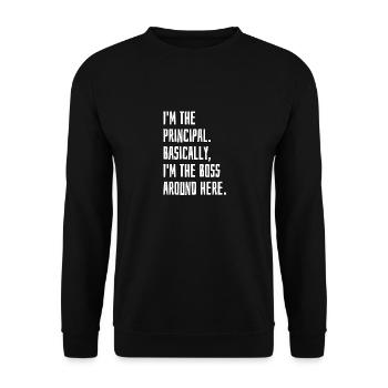 Principal - Unisex Sweatshirt - black - Front - Alina (178cm) & Michal (187cm)