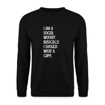Je suis travailleuse sociale - Sweat-shirt Unisexe - noir - Devant - Alina (178cm) & Michal (187cm)