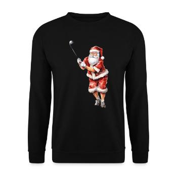 Sports Beautiful Christmas Gifts,Santa Claus - Unisex Sweatshirt - black - Front - Alina (178cm) & Michal (187cm)