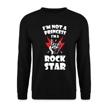 Je ne suis pas une princesse, je suis une - Sweat-shirt Unisexe - noir - Devant - Alina (178cm) & Michal (187cm)