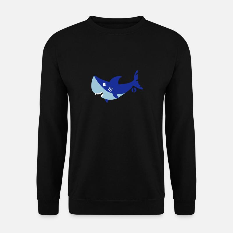 Shark - shark - shark (3 c) - Unisex Pullover - Schwarz