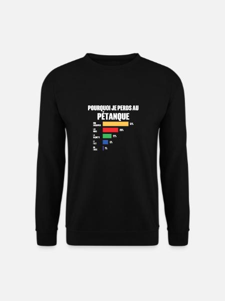 Pétanque-Trikot Ich kann kein Pétanque haben - Unisex Pullover - Schwarz