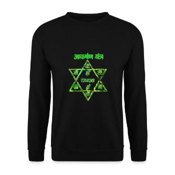 Akarshan Yantra E 35 - Sweat-shirt Unisexe - noir - Devant - Alina (178cm) & Michal (187cm)