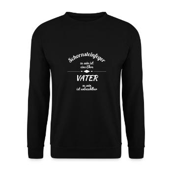Schornsteinfeger - Unisex Pullover - Schwarz - Vorne - Alina (178cm) & Michal (187cm)