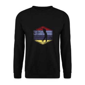 Golf - Unisex Pullover - Schwarz - Vorne - Alina (178cm) & Michal (187cm)