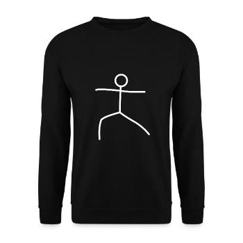 Yoga Figure - Sweat-shirt Unisexe - noir - Devant - Alina (178cm) & Michal (187cm)