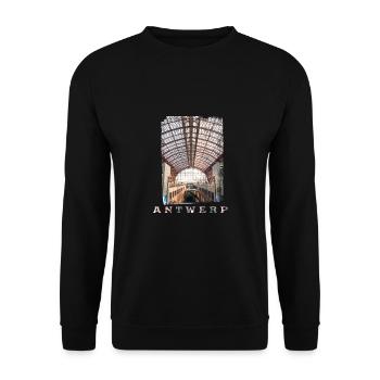 ANTWERP CENTRAL STATION - Unisex Sweatshirt - black - Front - Alina (178cm) & Michal (187cm)
