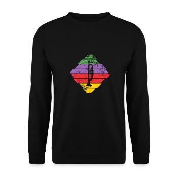 Trompete - Unisex Pullover - Schwarz - Vorne - Alina (178cm) & Michal (187cm)