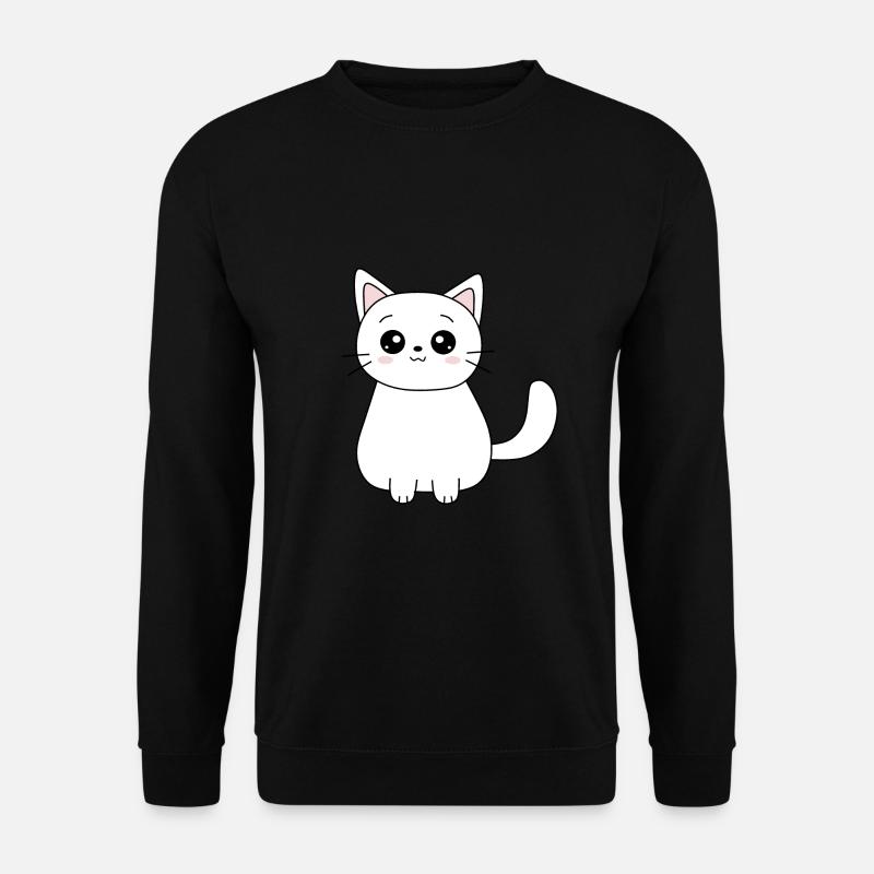 Kawaii Katze Kätzchen Geschenkideen Weihnachten - Unisex Pullover - Schwarz