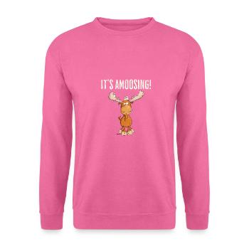 Droll orignal motif animal Scandinavie dicton d’orignal - Sweat-shirt Unisexe - rose - Devant