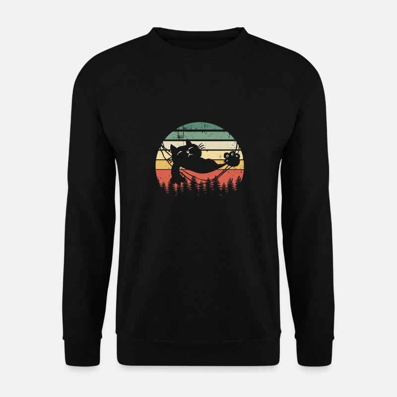 Cat Sunset - Unisex Sweatshirt - black