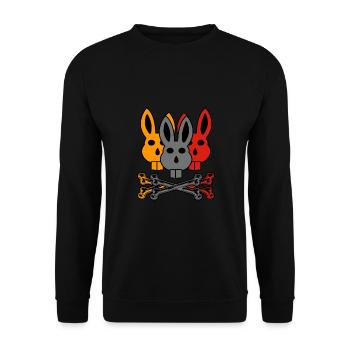 mauvais lapin esthétique danger style - Sweat-shirt Unisexe - noir - Devant - Alina (178cm) & Michal (187cm)