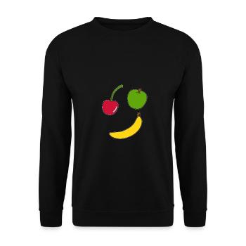 Fruit, fruits, dessin animé, idée cadeau - Sweat-shirt Unisexe - noir - Devant - Alina (178cm) & Michal (187cm)
