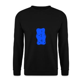 Gummibärchen, blau - Unisex Pullover - Schwarz - Vorne - Alina (178cm) & Michal (187cm)