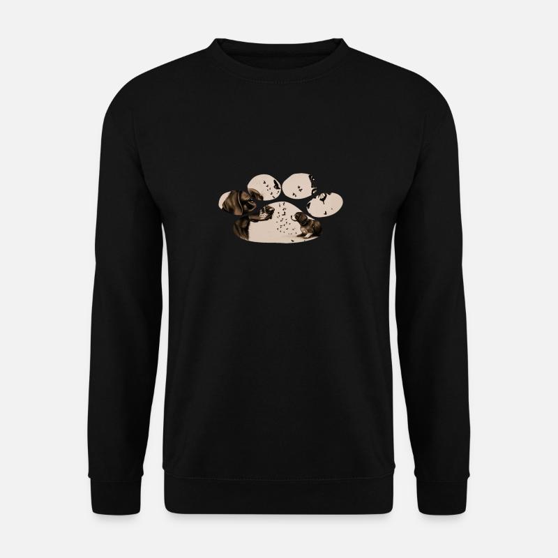 Le chien et le papillon - Sweat-shirt Unisexe - noir