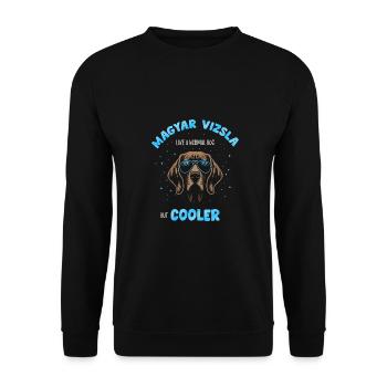 Magyar Vizsla - like a normal dog but cooler turquoise - Unisex Sweatshirt - black - Front - Alina (178cm) & Michal (187cm)