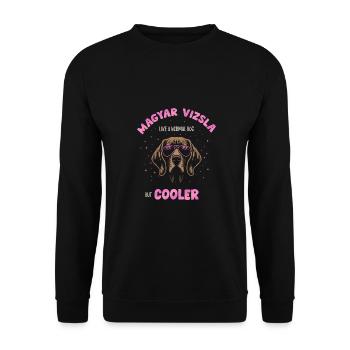 Magyar Vizsla - like a normal dog but cooler pink - Unisex Sweatshirt - black - Front - Alina (178cm) & Michal (187cm)