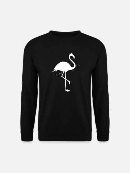 Flamingo fröhlich Silhouette Sommer Sonne Strand - Unisex Pullover - Schwarz