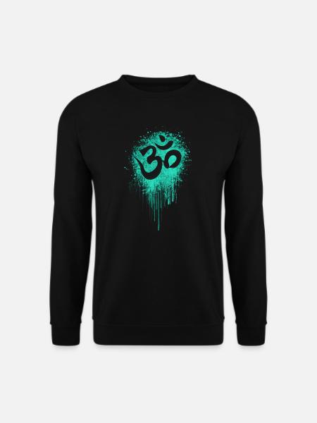 Psychedelic Om Goa Psytrance Splash - Unisex Sweatshirt - black