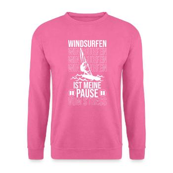 Windsurfer Windsurfing Zum Windsurfen geboren - Unisex Pullover - Pink - Vorne