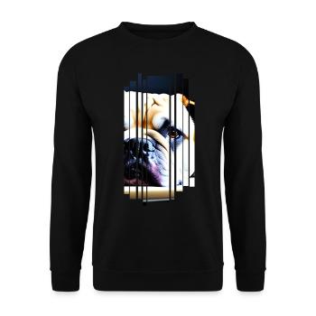 BULLDOG Chiens CHIENS - Sweat-shirt Unisexe - noir - Devant - Alina (178cm) & Michal (187cm)