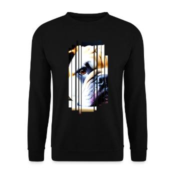 Bulldog DOG Chiens - Sweat-shirt Unisexe - noir - Devant - Alina (178cm) & Michal (187cm)