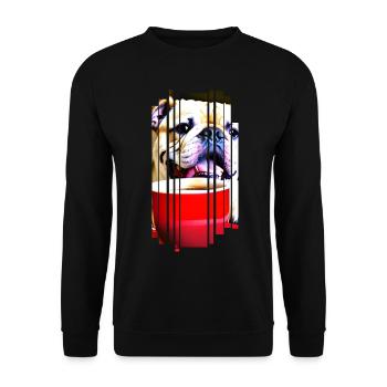 FRENCHIE Chien bouledogue Français - Sweat-shirt Unisexe - noir - Devant - Alina (178cm) & Michal (187cm)