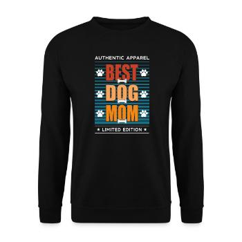 Best Dog Mom - Unisex Sweatshirt - black - Front - Alina (178cm) & Michal (187cm)
