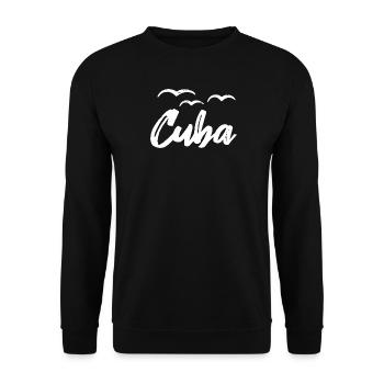 Cuba Vintage Caraïbes Cuba - Sweat-shirt Unisexe - noir - Devant - Alina (178cm) & Michal (187cm)