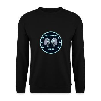 Intelligence artificielle - Logo de nerds d'apprentissage en profondeur - Sweat-shirt Unisexe - noir - Devant - Alina (178cm) & Michal (187cm)