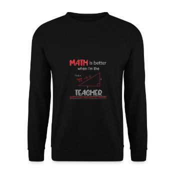 Mathematik Lehrer Mathelehrer Finde X Schule - Unisex Pullover - Schwarz - Vorne - Alina (178cm) & Michal (187cm)