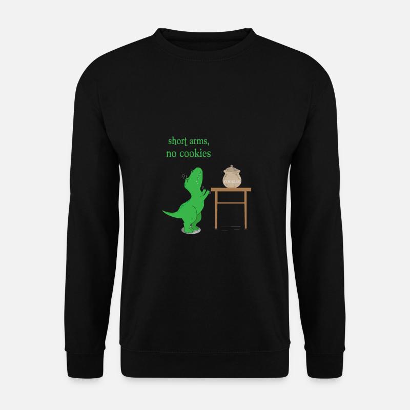 Kurze Arme Keine Kekse T-Rex Dinosaurier - Unisex Pullover - Schwarz