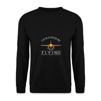 Lieber Besser Fliegen Flugzeug Pilot Jet - Unisex Pullover - Schwarz - Vorne - Alina (178cm) & Michal (187cm)