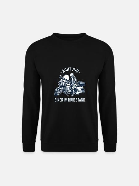 Biker in Ruhestand Motorrad Motorradfahrer Rentner - Unisex Pullover - Schwarz