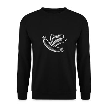 Saucisse volante - Sweat-shirt Unisexe - noir - Devant - Alina (178cm) & Michal (187cm)