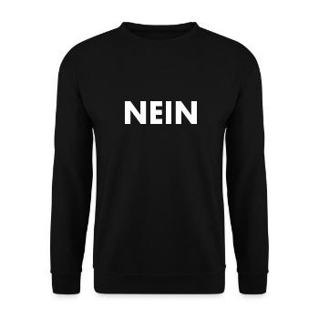 Nein - Unisex Pullover - Schwarz - Vorne - Alina (178cm) & Michal (187cm)
