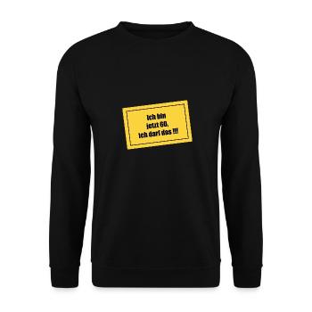 60 Jahre Geburtstag ich darf das - Unisex Pullover - Schwarz - Vorne - Alina (178cm) & Michal (187cm)