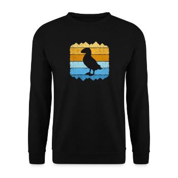 Puffin Papageitaucher Papageientaucher Island - Unisex Pullover - Schwarz - Vorne - Alina (178cm) & Michal (187cm)